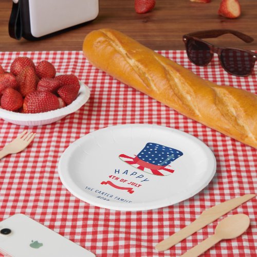 Happy 4th of July Patriotic Party Red White Blue   Paper Plates