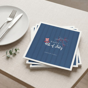 Happy 4th of July Patriotic USA Independence Day Napkins