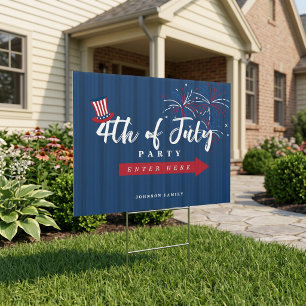 Happy 4th of July Patriotic USA Independence Day Sign