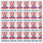 Happy 4th of July Patriotic USA Uncle Sam Tophat Fabric