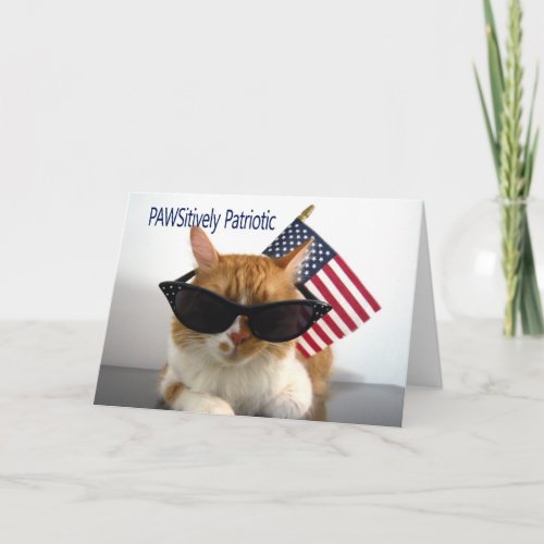 Happy 4th of July _ PAWSitively Patriotic Cat Card