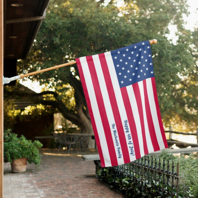 Happy 4th of July | Personalized American Flag (In SItu)