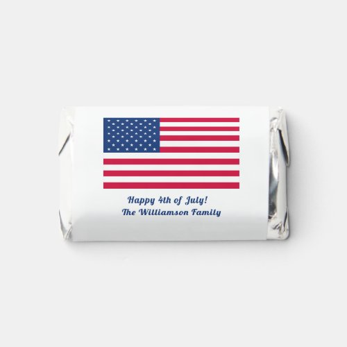 Happy 4th of July Personalized American Flag  Hersheys Miniatures