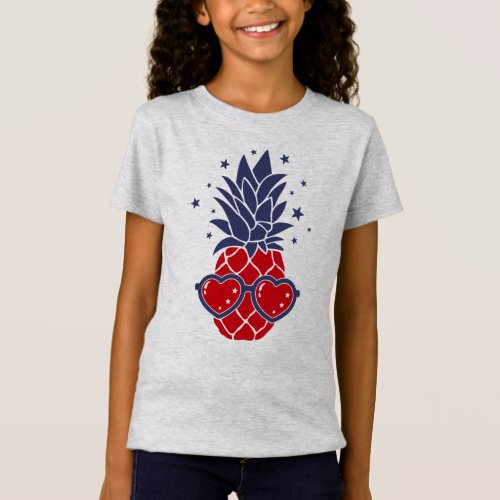 Happy 4th Of July Pineapple Sunnies T_Shirt