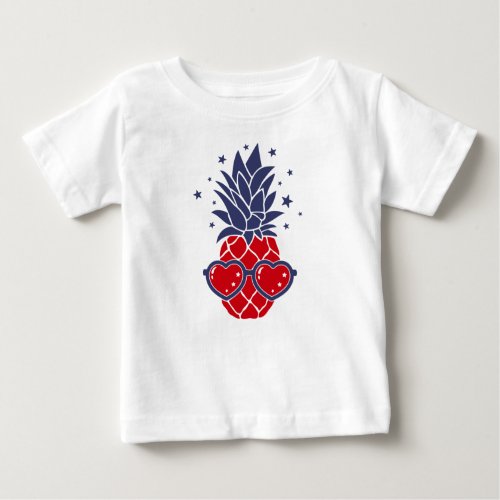 Happy 4th Of July Pineapple Sunnies T_Shirt