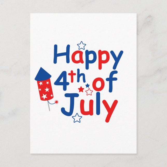 Happy 4th of July Postcard (Front)