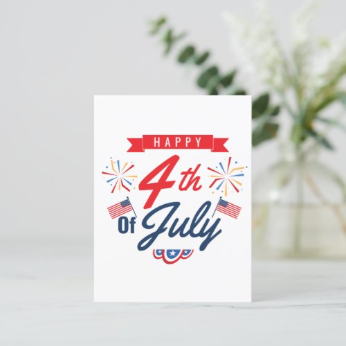 Happy 4th of July  Postcard