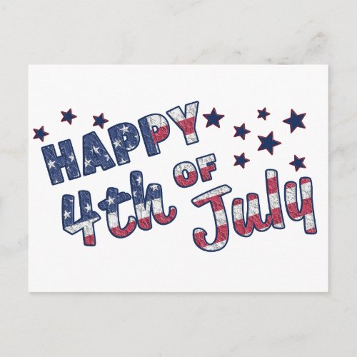 Happy 4th Of July Postcard