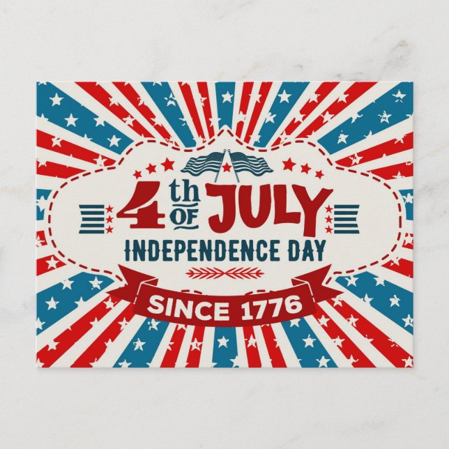 Happy 4th of July Postcard (Front)