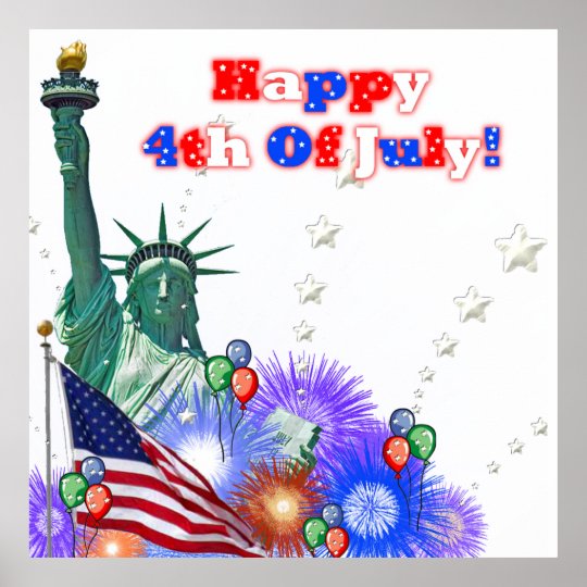 Happy 4th Of July Poster | Zazzle.com