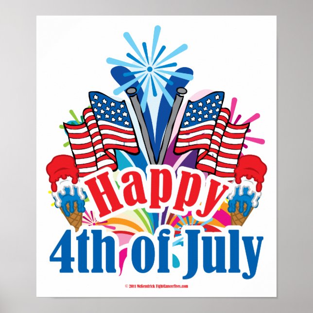 Happy 4th of July Poster (Front)