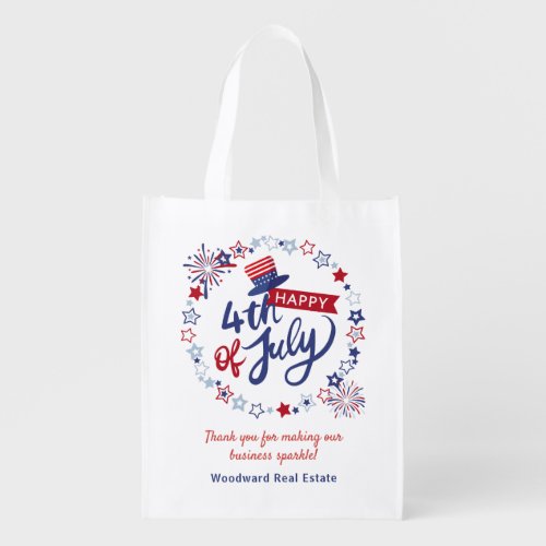 Happy 4th of July  Realtor for Clients Budget  Grocery Bag