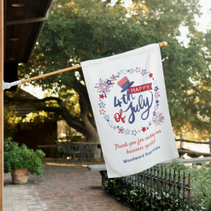 Happy 4th of July   Realtor Open House Patriotic Flag
