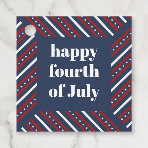 Happy 4th of July Red White Blue Cookie Favor Favor Tags
