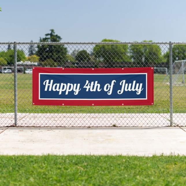 Happy 4th of July Red White Blue Party Big Banner (Insitu)
