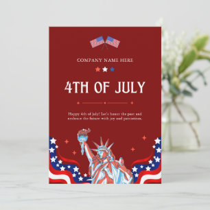 Happy 4th of July   Red White Blue Stars & Stripes Holiday Card