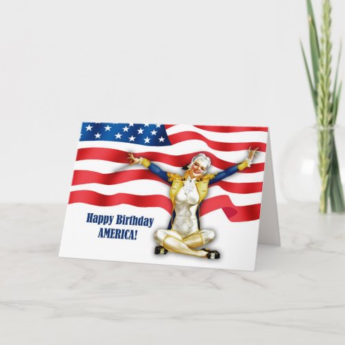 Happy 4th of July Retro Pin_up  Card