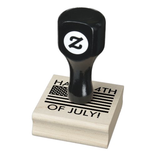 Happy 4th of July Rubber Stamp