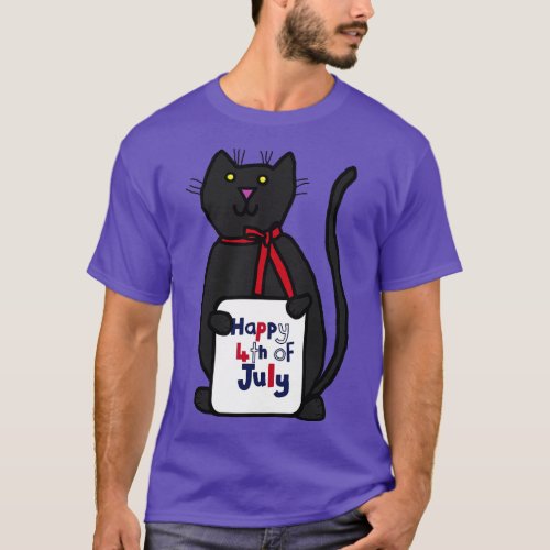 Happy 4th of July says Cat T_Shirt