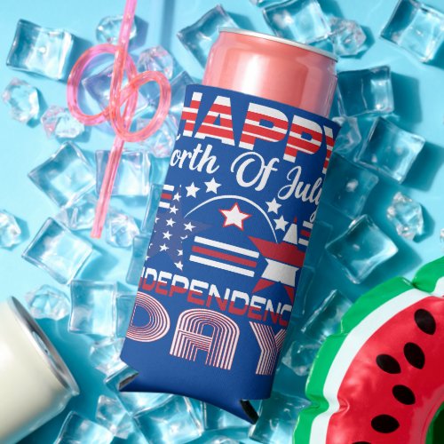 Happy 4th Of July Seltzer Can Cooler