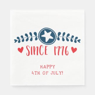 Happy 4th of July | Since 1776  - Patriotic Napkins