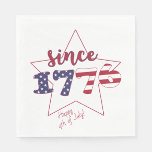 Happy 4th of July Since 1776 - Patriotic Napkins