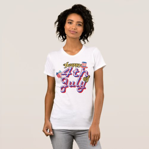 Happy 4th of July Special Cool Red Blue White  T_Shirt