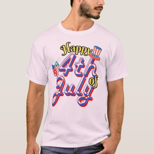 Happy 4th of July Special Cool Red Blue White  T_Shirt