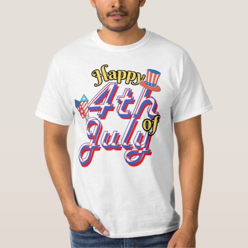 Happy 4th of July Special Cool Red Blue White  T_Shirt