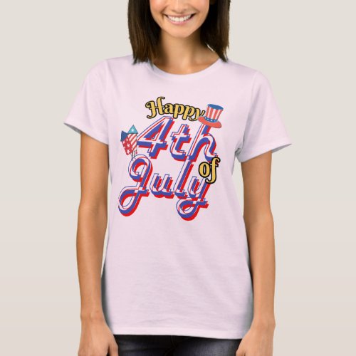 Happy 4th of July Special Cool Red Blue White  T_Shirt