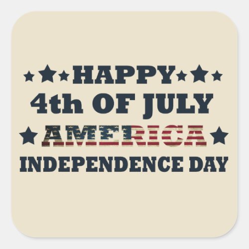 Happy 4th of july square sticker