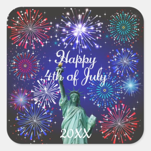 Happy 4th of July Square Sticker