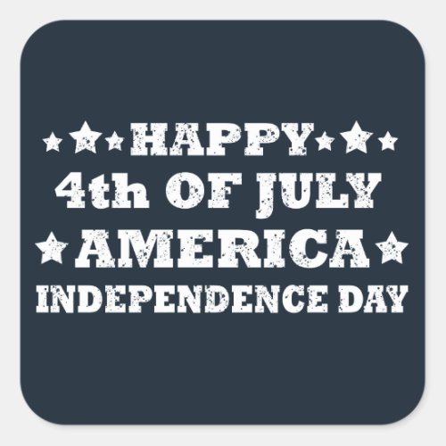 Happy 4th of july square sticker