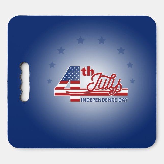 Happy 4th of July Stadium Seat Cushion (Front Horizontal)