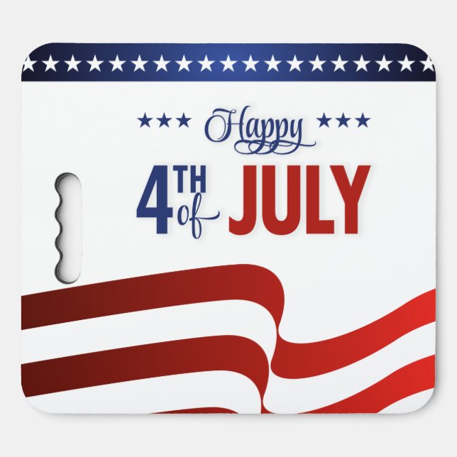 Happy 4th of July Stadium Seat Cushion (Front Horizontal)