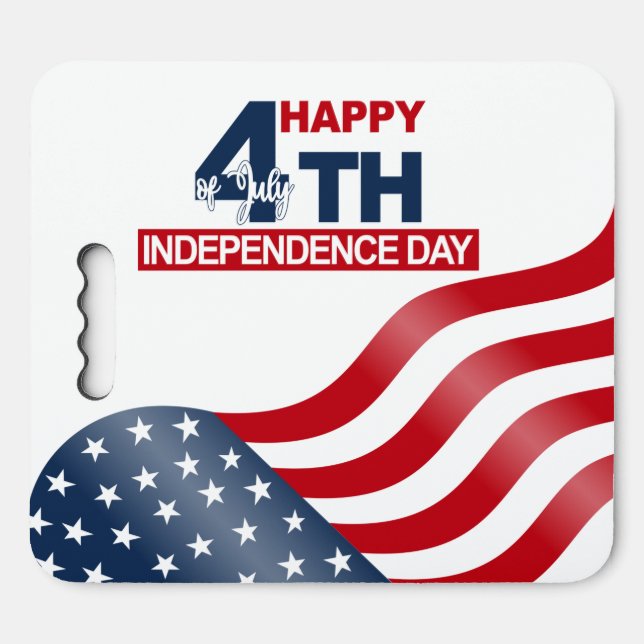 Happy 4th of July Stadium Seat Cushion (Front Horizontal)