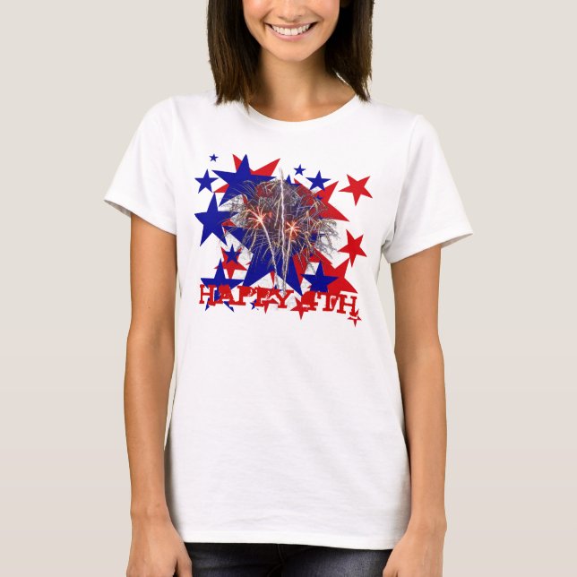 Happy 4th of July Stars Shirt - (Front)