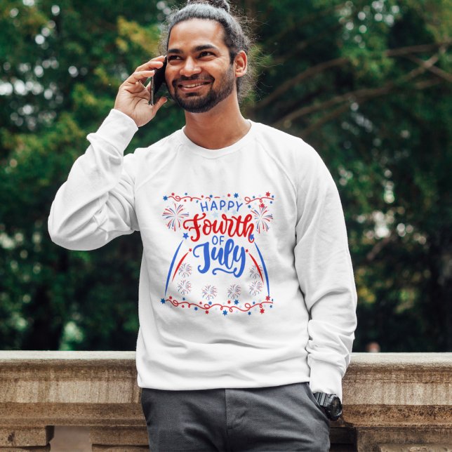 Happy 4TH Of July Sweatshirt (Outdoor classic look. Place your order and enjoy the feeling.)