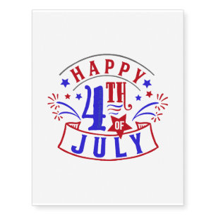 Happy 4th of July Temporary Tattoos