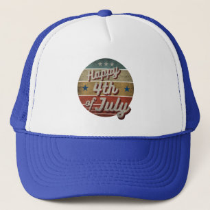 HAPPY 4TH OF JULY TRUCKER HAT