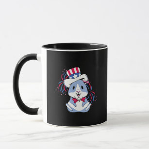 Happy 4th Of July USA American Patriotic Hamster Mug