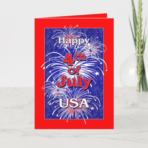 Happy 4th of July USA Card