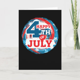Happy 4th of July - USA flag Color Card