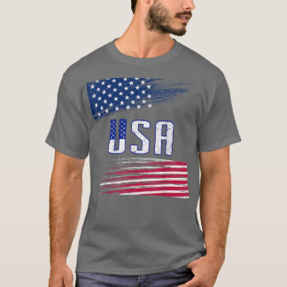 Happy 4th Of July USA Flag Patriotic Men Women Kid T-Shirt