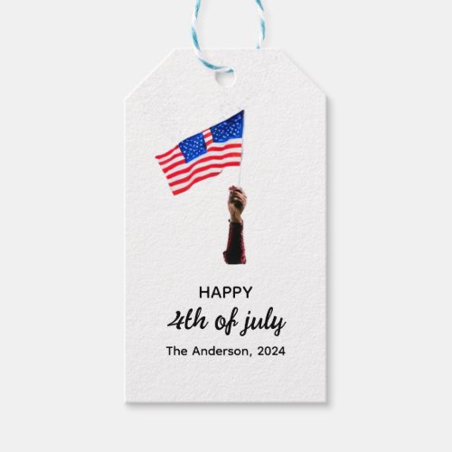Happy 4th of July USA Independence Day Gift Tags
