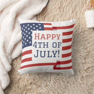 Happy 4th of July USA Independence Day gift Throw Pillow