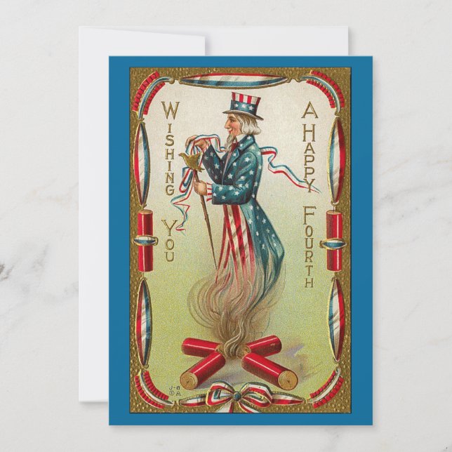 Happy 4th of July ! Vintage Art Card (Front)