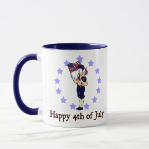 Happy 4th of July Vintage Art Mug