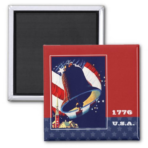 Happy 4th of July Vintage Liberty Bell Magnet