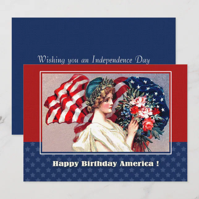 Happy 4th of July Vintage Patriotic Design Card | Zazzle